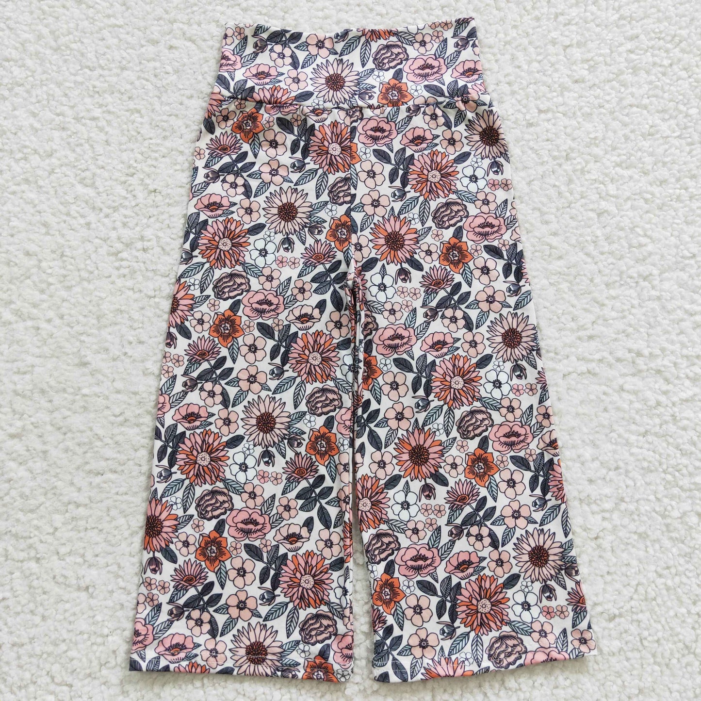 P0154 Baby Girl Floral Fall Pants