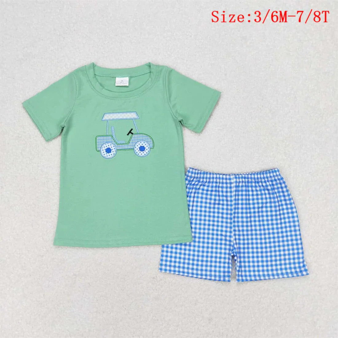 Baby Boy Short Sleeves Embroidery Golf Shirt Shorts Set Sibling Summer Clothes RTS