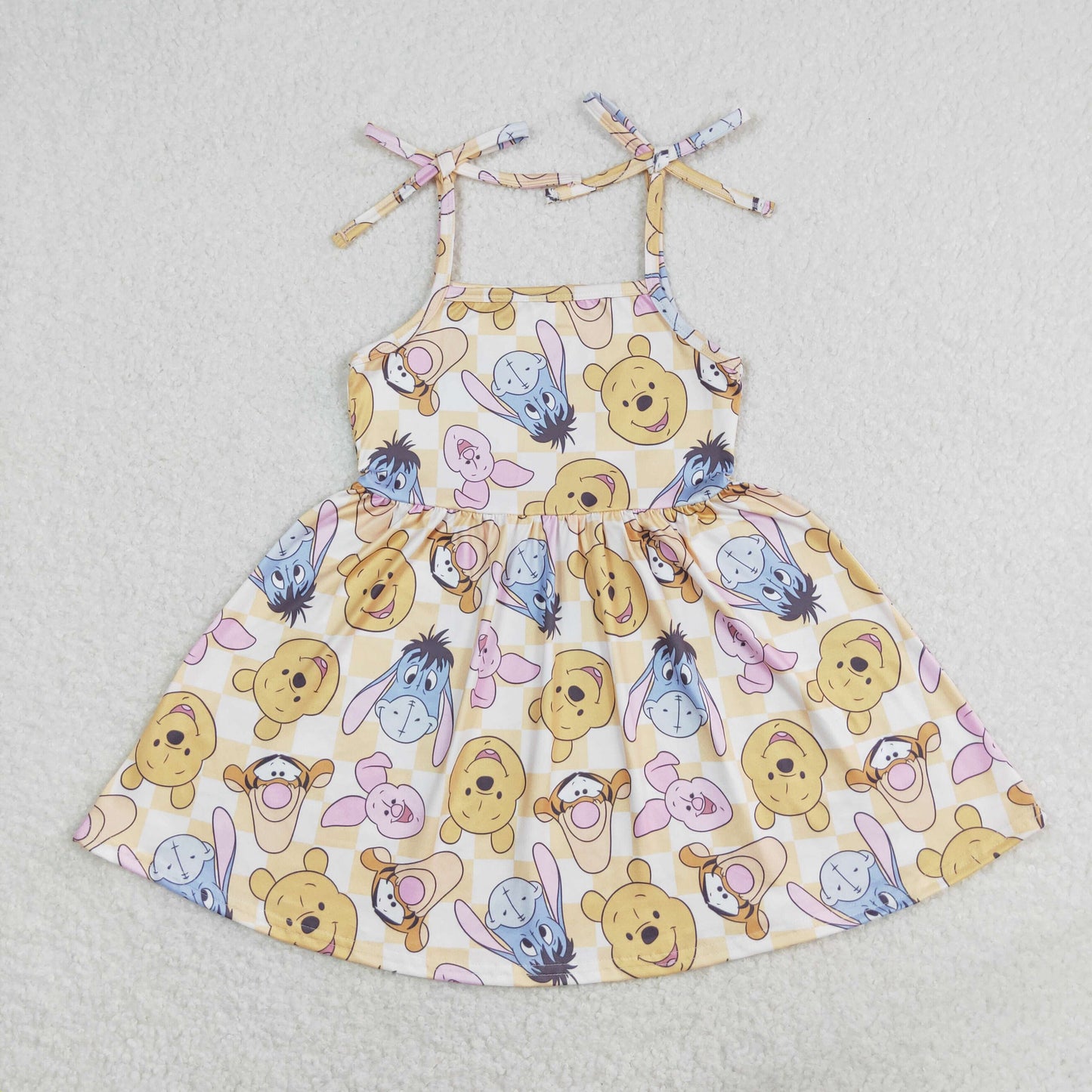 baby girl sleeveless bears summer twirl dress