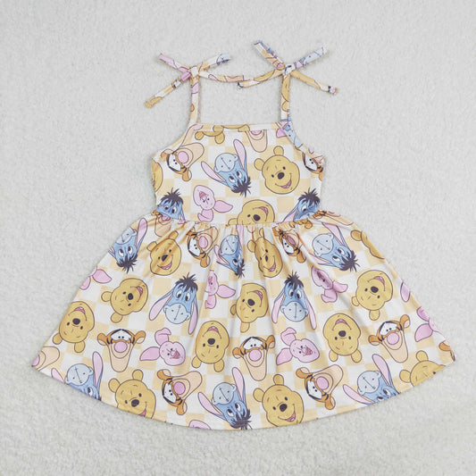 baby girl sleeveless bears summer twirl dress