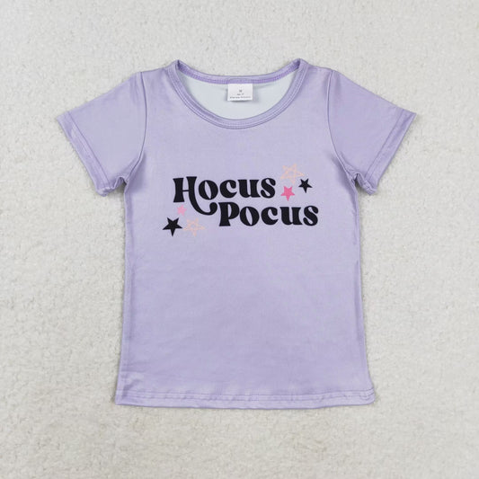 Pre-order Baby Girl Short Sleeves Grey Halloween Shirt Tops