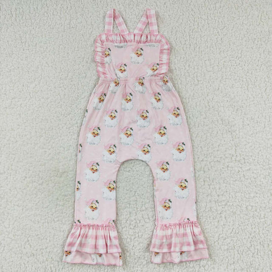SR0101 Baby Girl Christmas Pink Santa Jumpsuit
