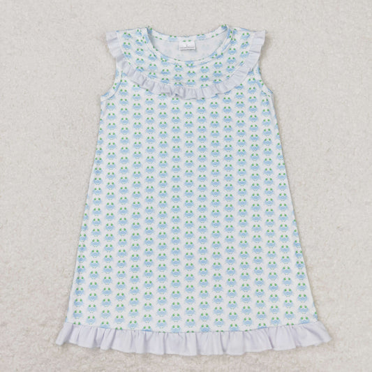 Baby Girl Sleeveless Crabs Summer Dress
