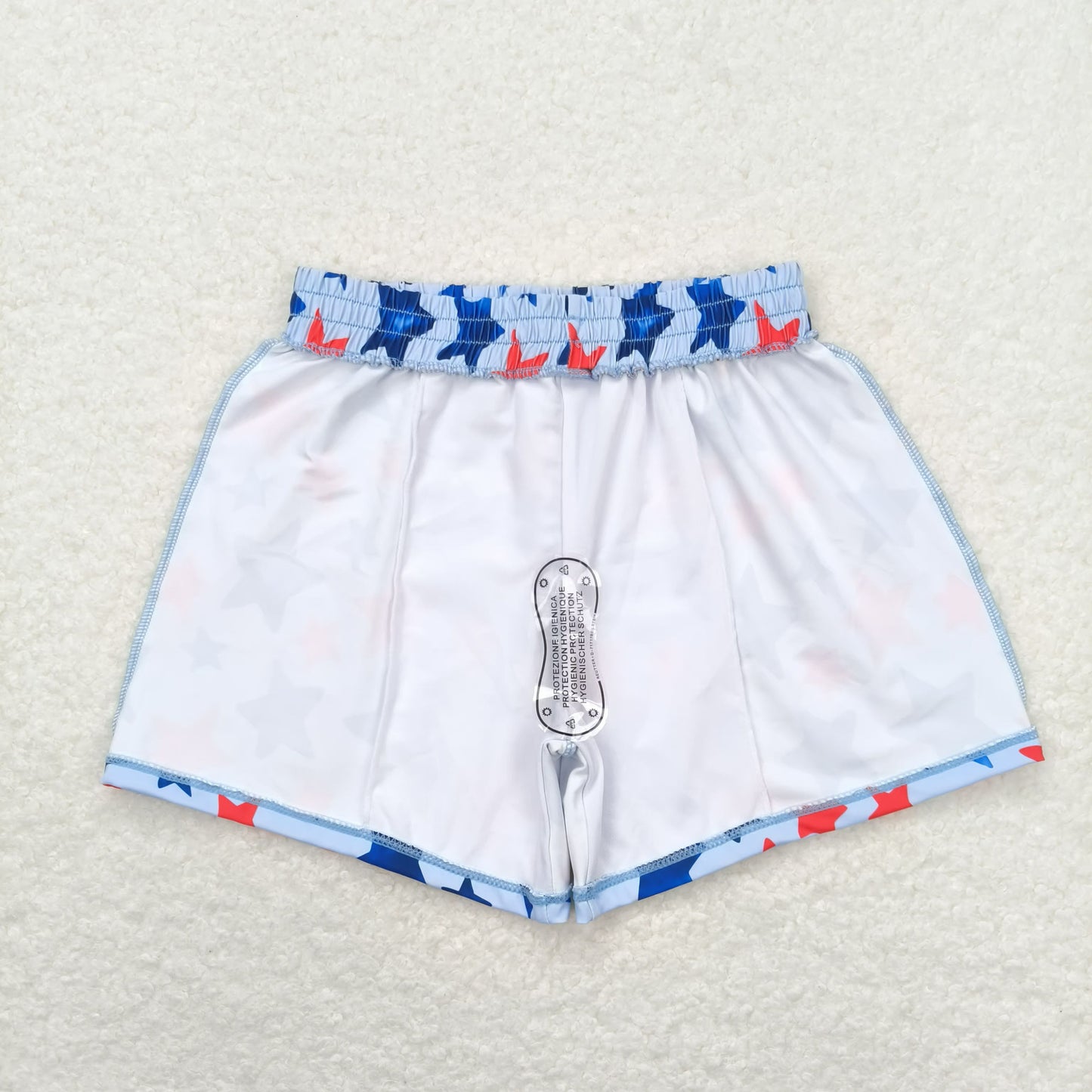 Baby Boy Stars Blue One Piece Swimsuits Trunks July 4th Swimwear