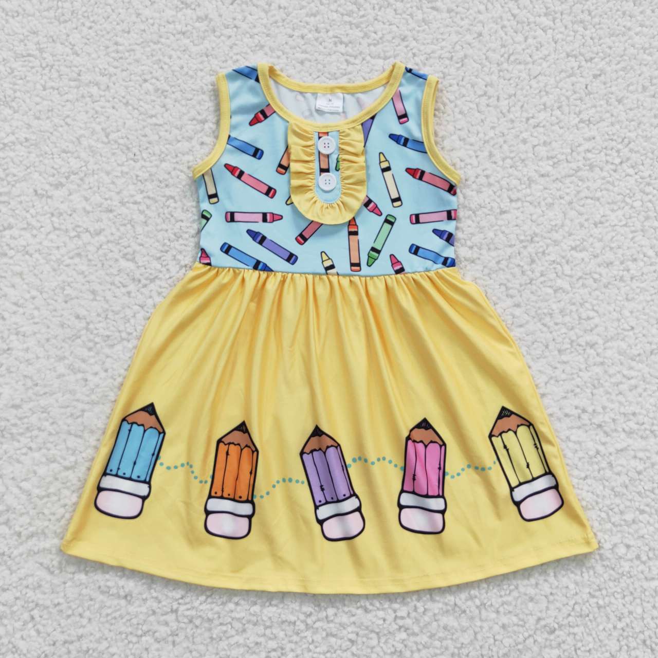 GSD0383 Baby Girl Sleeveless Back To School Pencil Dress