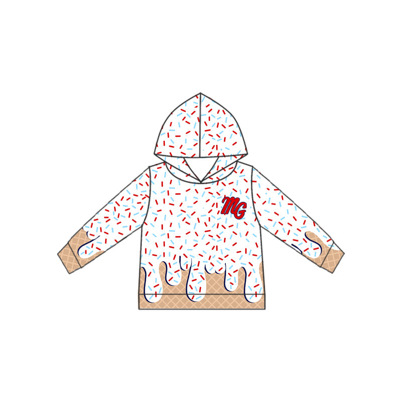 Baby Kids Toddler Long Sleeves MC Team Hoodie Shirt Tops ( Moq 5 )