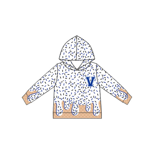 Baby Kids Toddler Long Sleeves V Team Hoodie Shirt ( Moq 5 )
