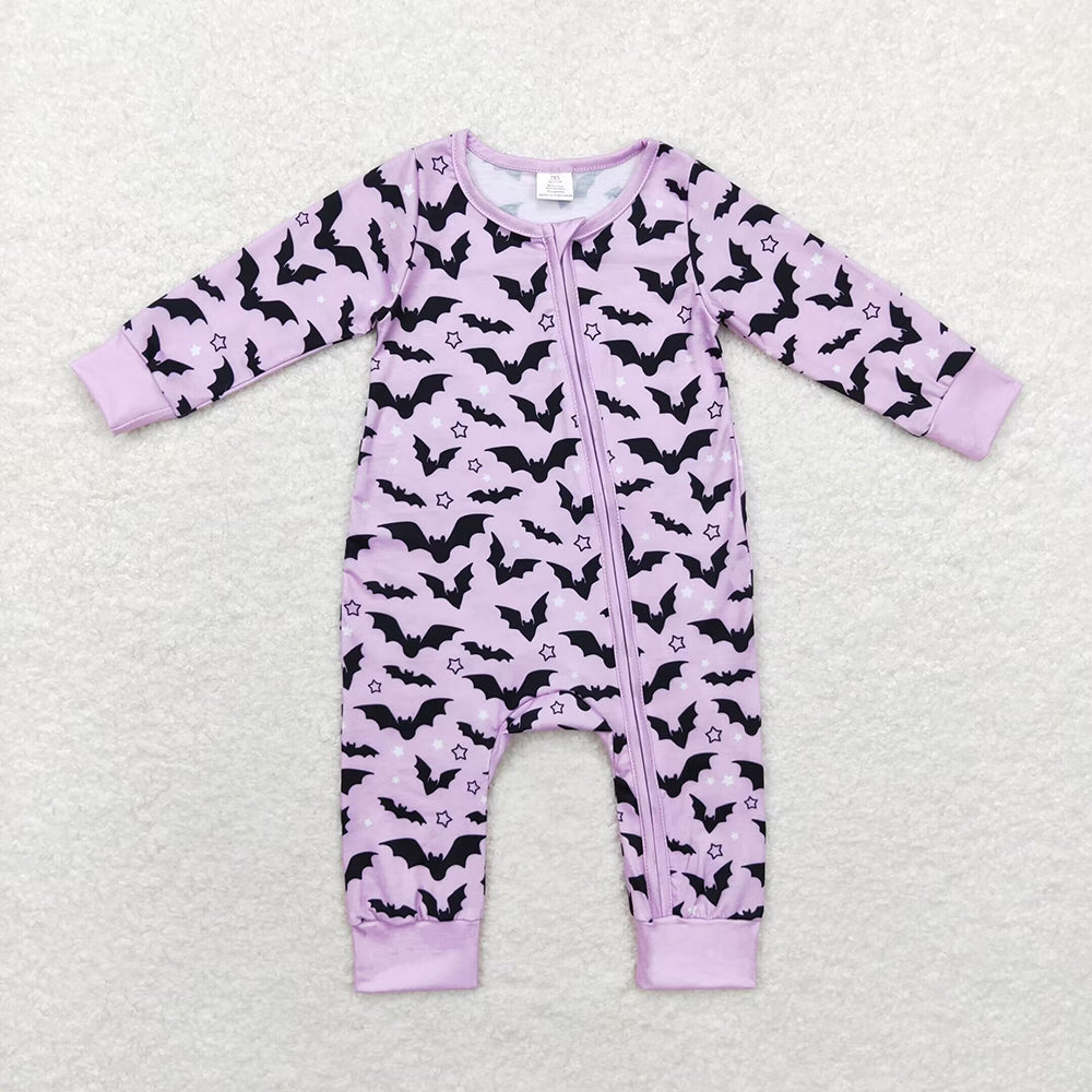 Baby Boy Girl Halloween Bats Sibling Bamboo Romper Set