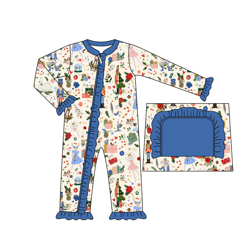 Pre-order Baby Girl Long Sleeves Christmas Soldier Romper