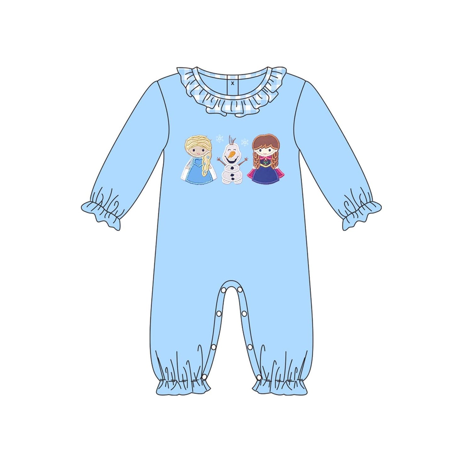 Pre-order Baby Girl Long Sleeves Sister Princess Romper