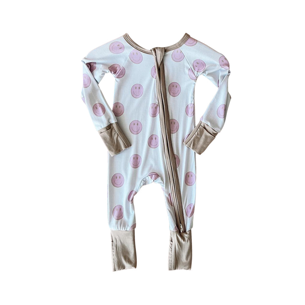 Pre-order Baby Girl Fall Pink Smile Long Sleeves Romper