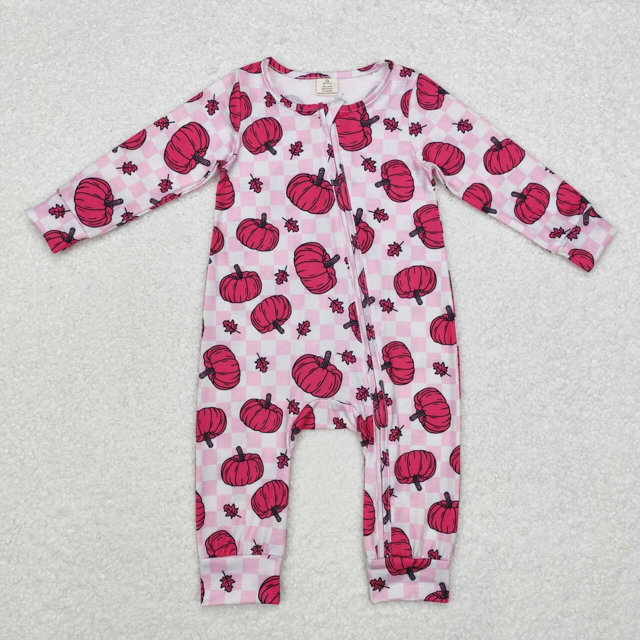 Baby Boy Girl Long Sleeves Pumpkins Zipper Sleeper Romper Sibling Fall Clothes RTS