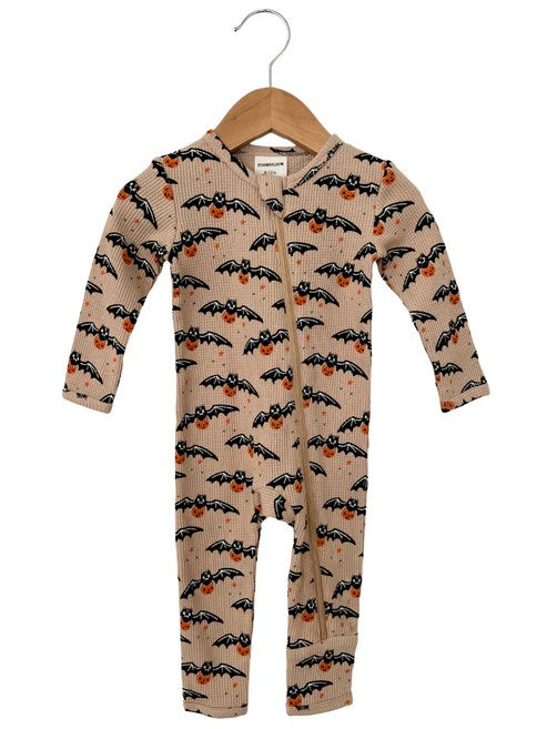 Pre-order Baby Boy Bats Pumpkin Halloween Zipper Romper