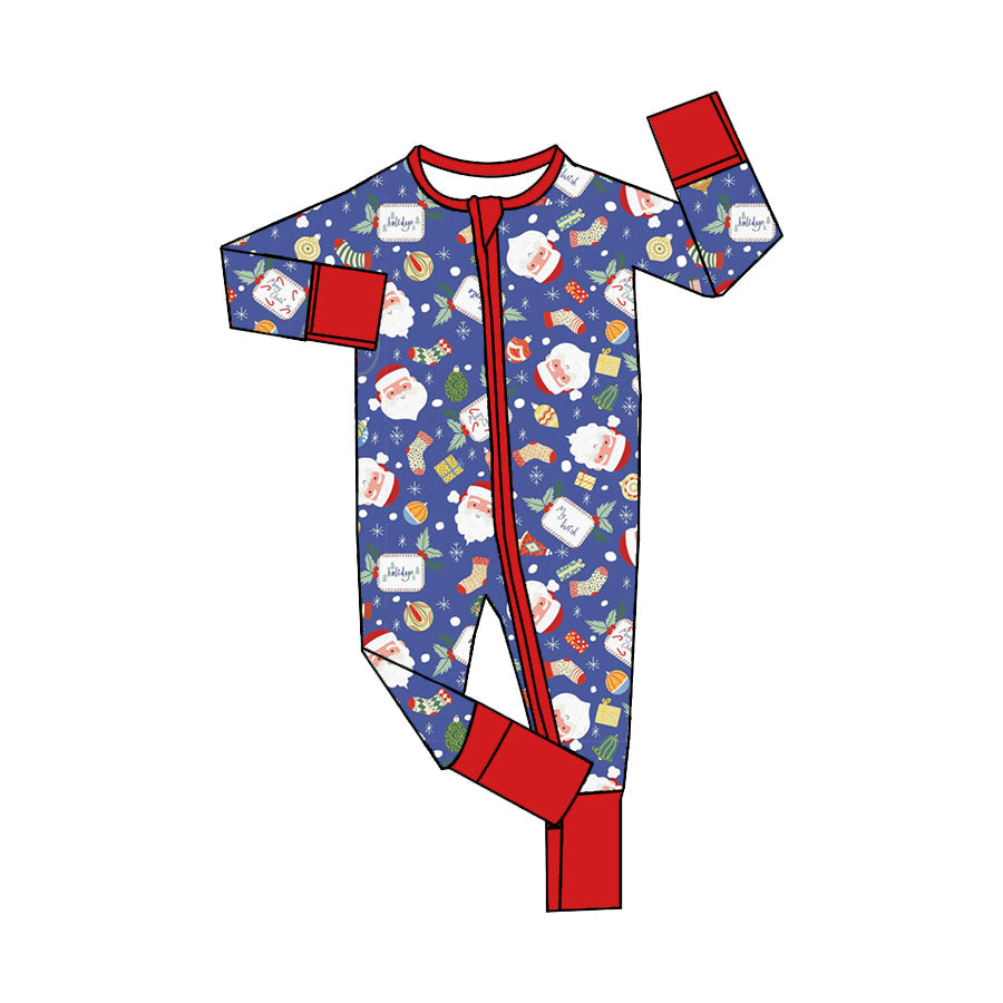 Pre-order Baby Boy Christmas Santa Gifts Zipper Romper