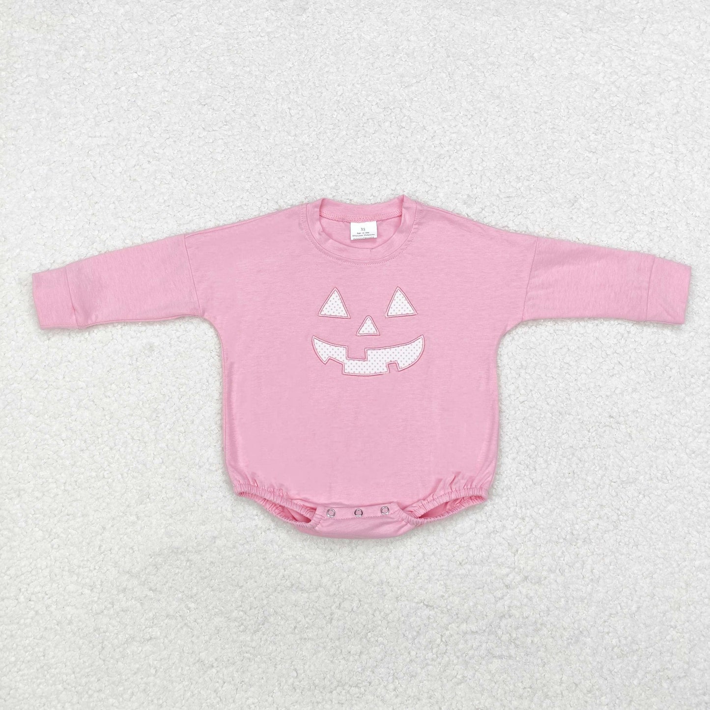 Sibling Boys Girls Kids Embroidery Ghost Pumpkins Halloween Shirt Romper RTS