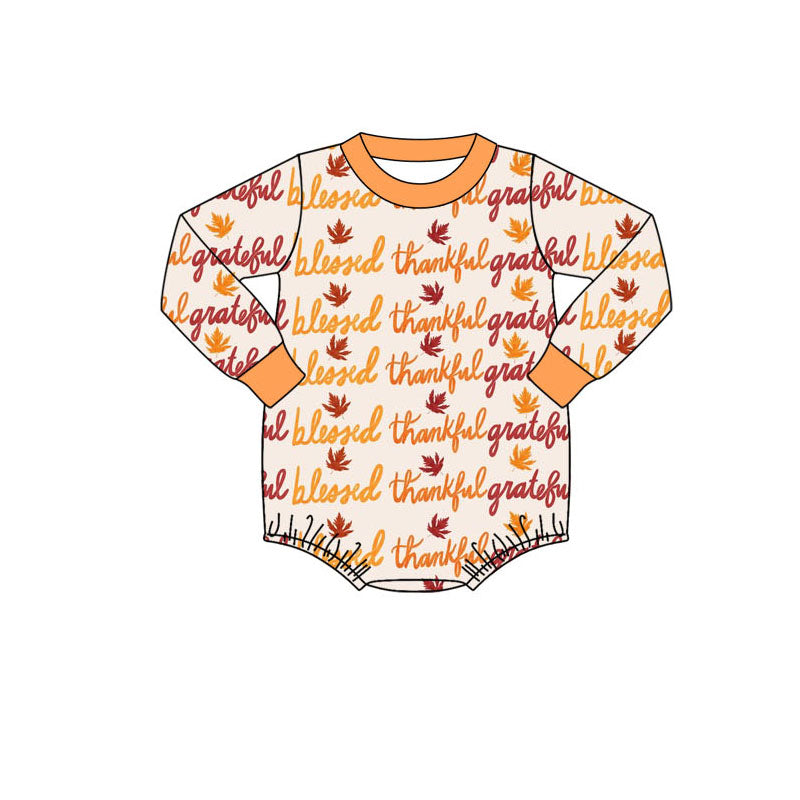 Pre-order Baby Boy Thankful Grateful Romper
