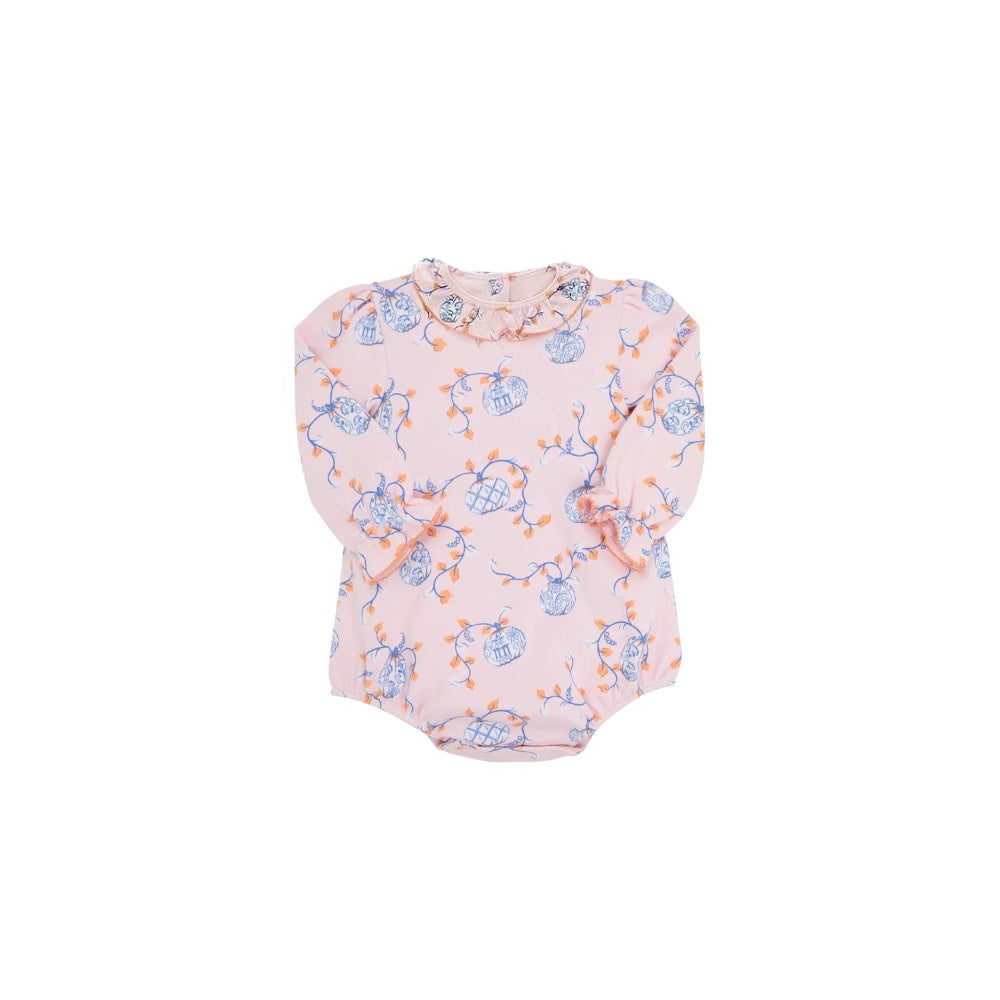 Pre-order Baby Girl Pumpkin Fall Bubble Romper