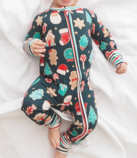 Pre-order Baby Boy Christmas Gingerbread Zipper Romper