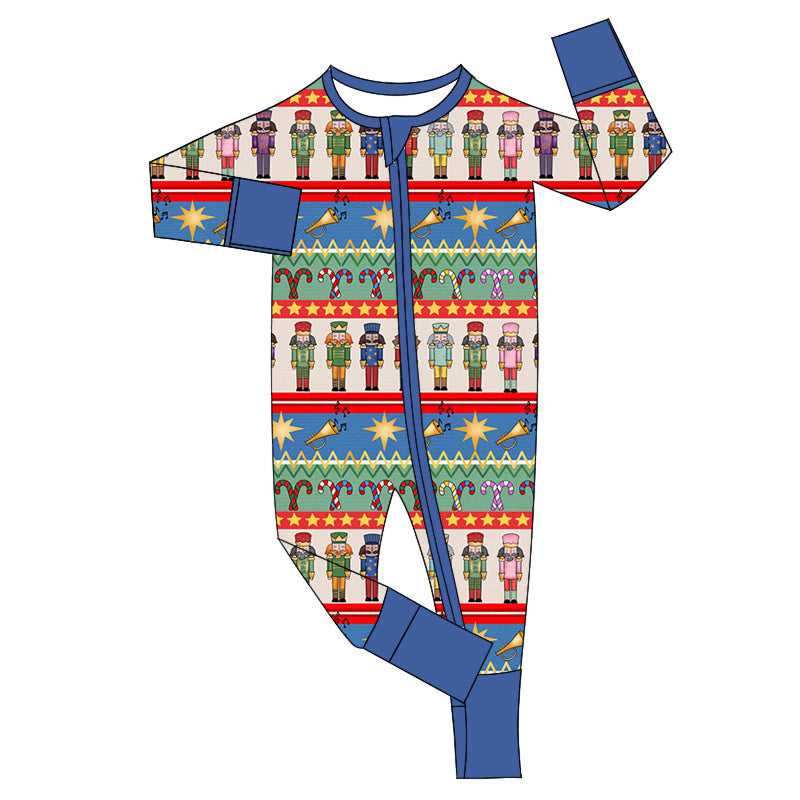 Pre-order Baby Boy Infant Christmas Soldier Zipper Romper