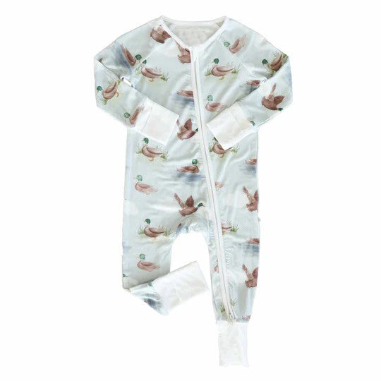 Pre-order Baby Boy Infant Long Sleeves Ducks Zipper Romper