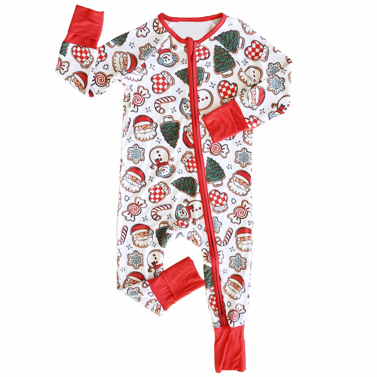 Pre-order Baby Boy Infant Christmas Santa Tree Zipper Romper