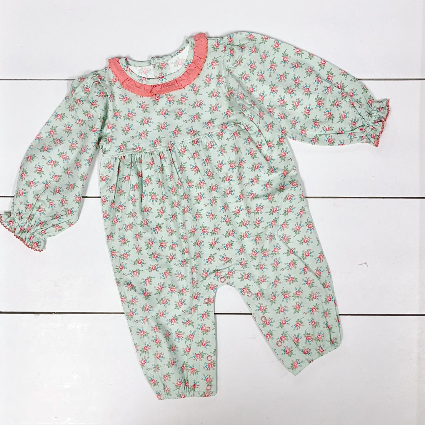 Pre-order Baby Girl Infant Long Sleeves Floral Romper