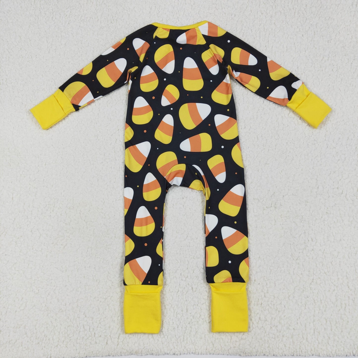 Sibling Baby Boys Girls Kids Halloween Pumpkins Ghosts Two-way Zipper Footie Sleeper Rompers RTS