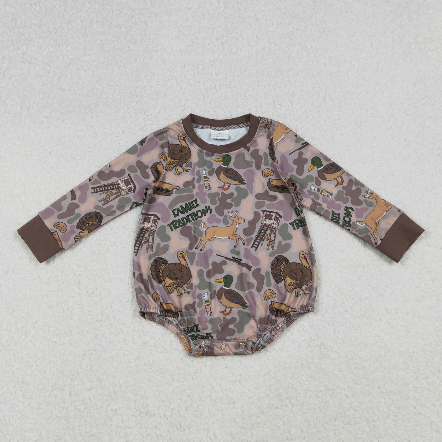 Sibling Baby Boys Long Sleeves turkey Pumpkins Camo Hunting Fall Thanksgiving Rompers RTS