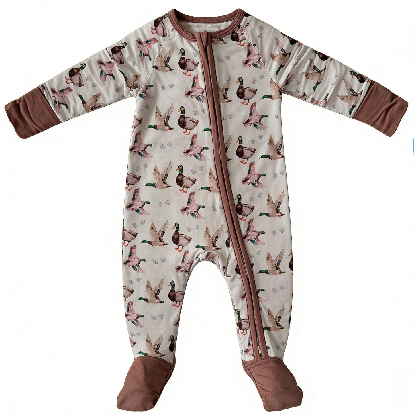 ( Moq 5 ) Preorder Baby Dogs Infant Long Sleeves Deer Zipper Footie Sleeper Romper