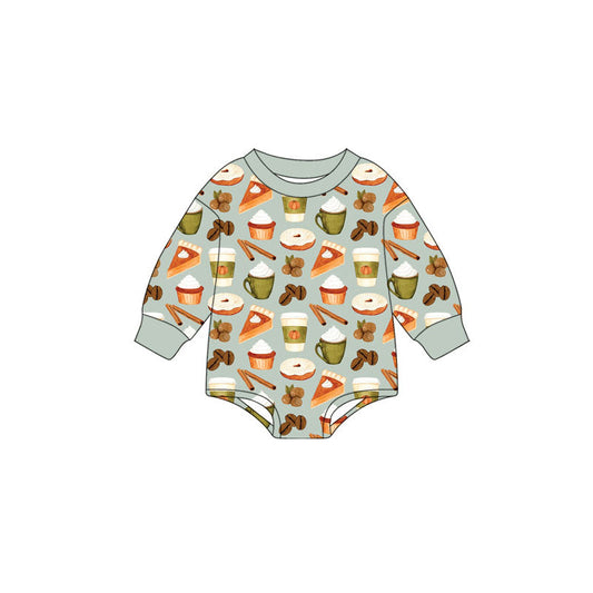 ( Moq 5 ) Preorder Baby Boys Infant Long Sleeve Cakes Bubble Romper Clothes