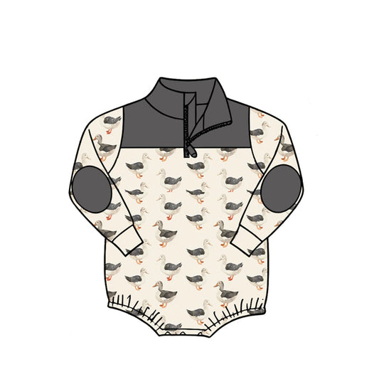 ( Moq 5 ) Baby Boys Infant Long Sleeves Ducks Zipper Bubble Romper Clothes