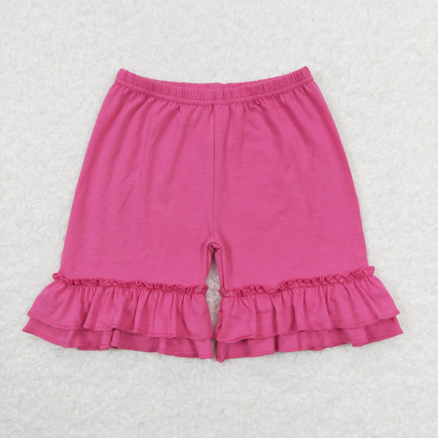 Baby Girl Cotton Ruffle Pink Shorts