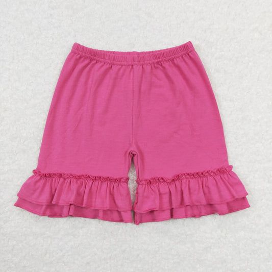 Baby Girl Cotton Ruffle Pink Shorts