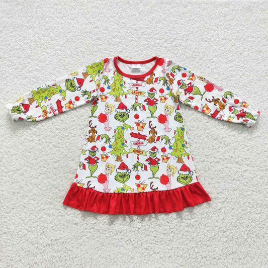 Baby Girl Long Sleeves Christmas Nightgown Dress