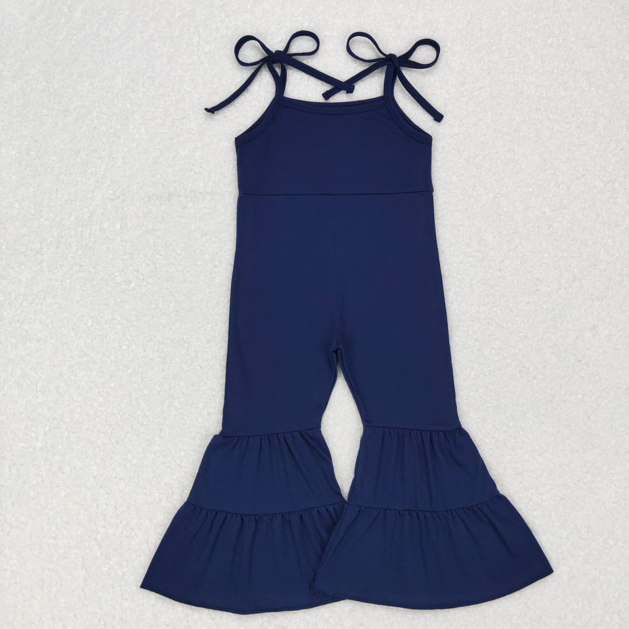 SR0449 Baby Girl Sleeveless Navy Blue Jumpsuit