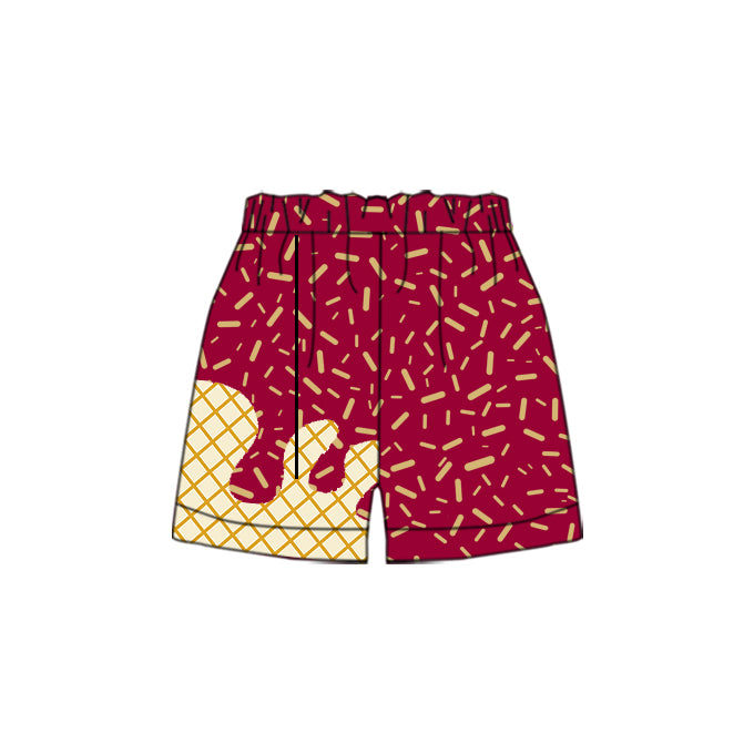 Baby Boy Custom Football Red Team Shorts ( Moq 5 )