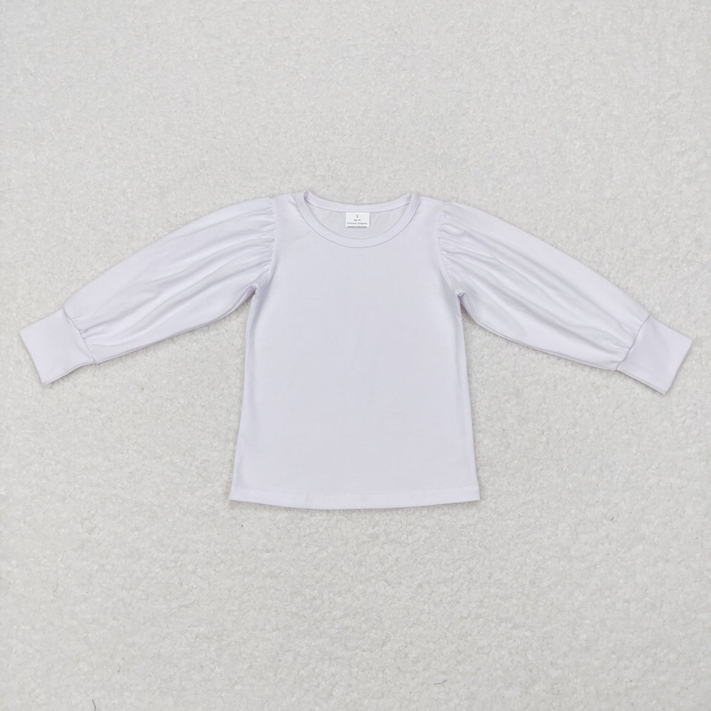 GT0370 Baby Girl White Long Sleeves Cotton Shirt