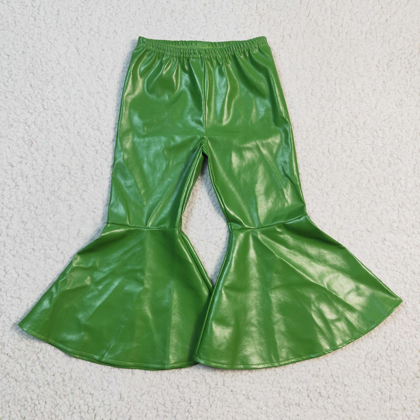Baby Girl Sibling Leather Bell Bottom Pants