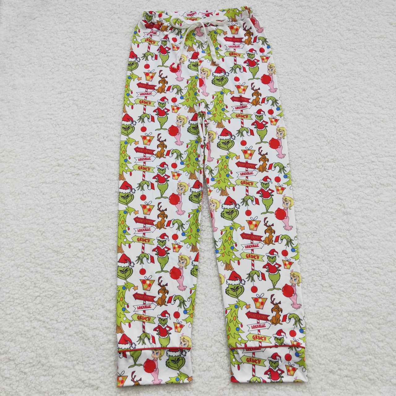 Sibling Adult Christmas Cartoon Print Men Women Pajamas Pants Bottom Clothes RTS