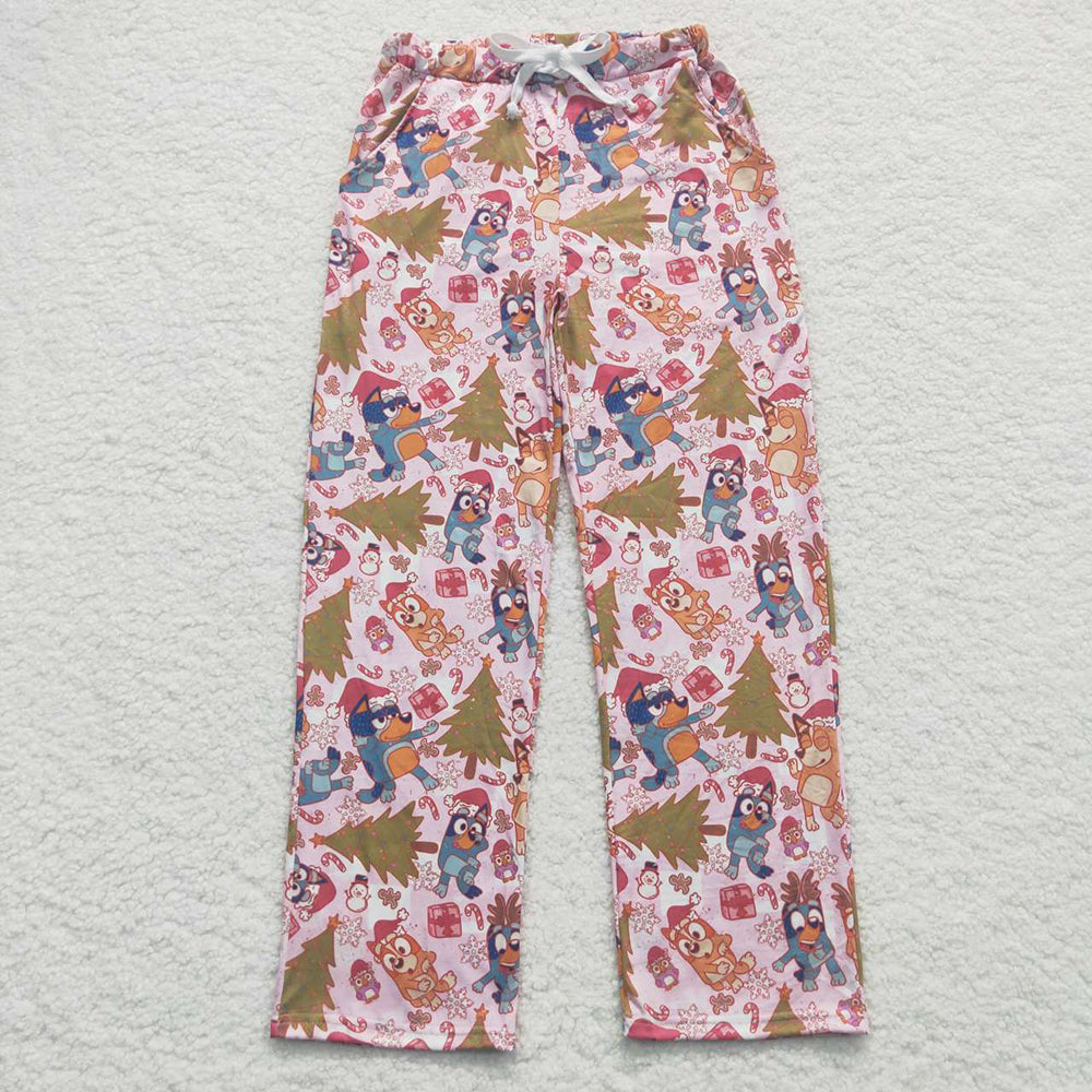 Sibling Adult Christmas Cartoon Print Men Women Pajamas Pants Bottom Clothes RTS