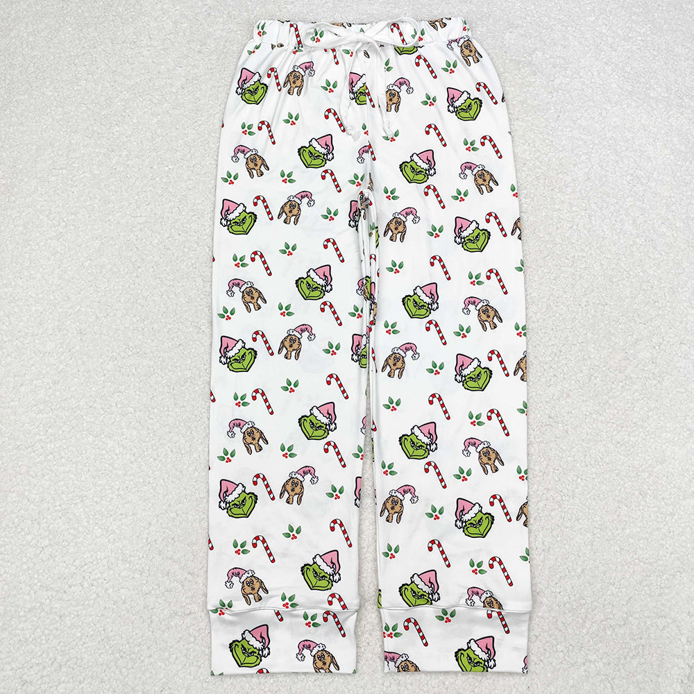 Sibling Adult Christmas Cartoon Print Men Women Pajamas Pants Bottom Clothes RTS