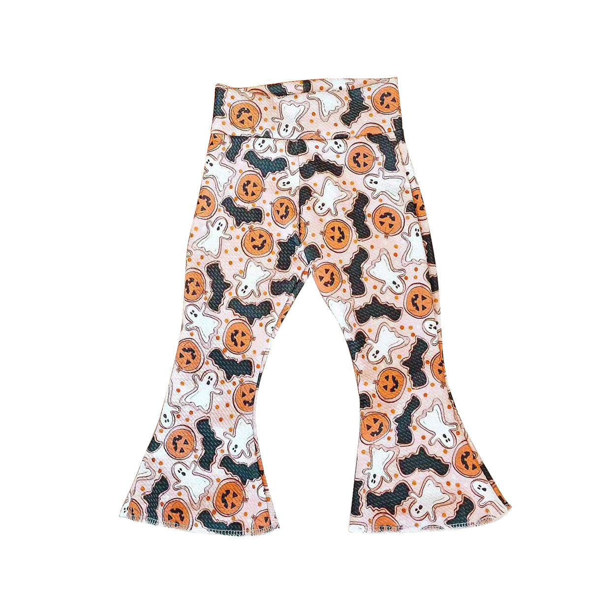 Pre-order Baby Girl Halloween Ghost Pumpkin Bell Bottom Pants