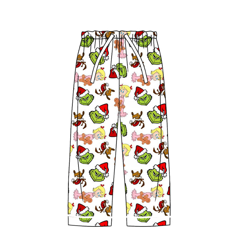 Pre-order Adult Women Christmas Green Face Pants Pajamas