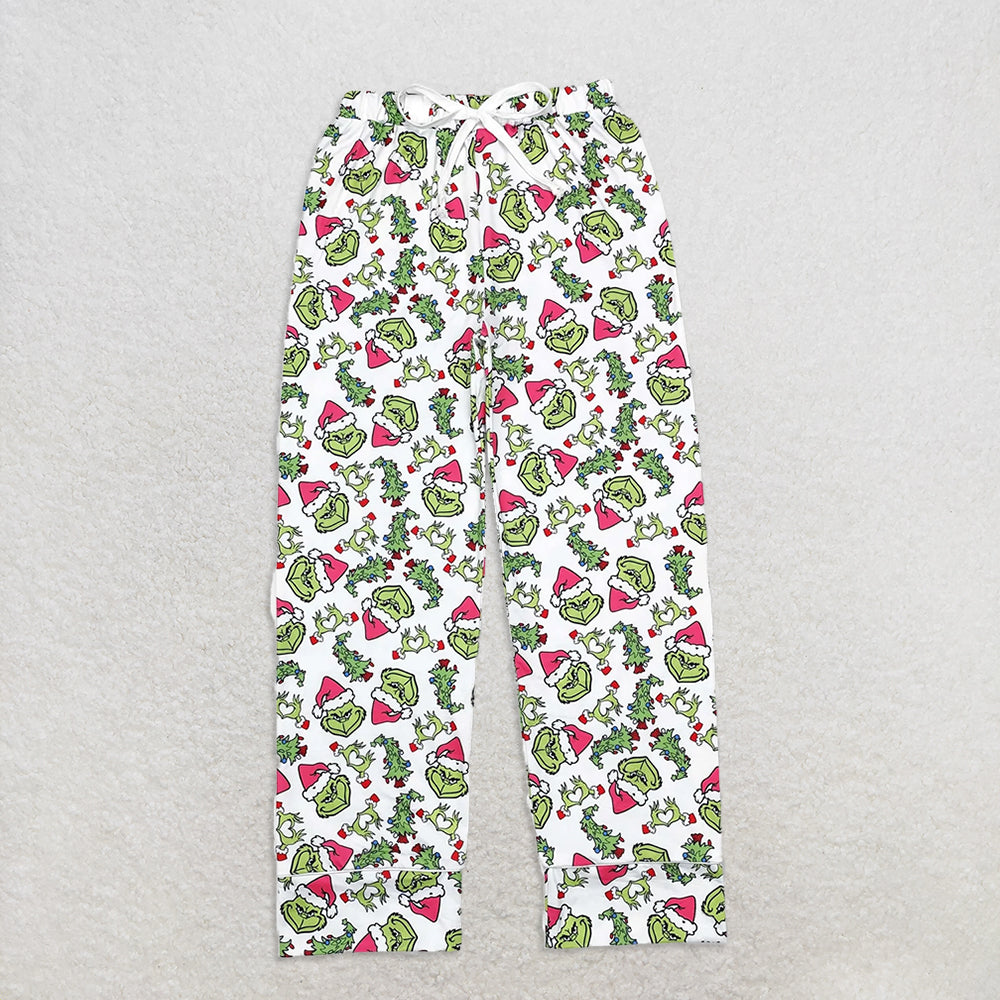 Sibling Adult Christmas Cartoon Print Men Women Pajamas Pants Bottom Clothes RTS