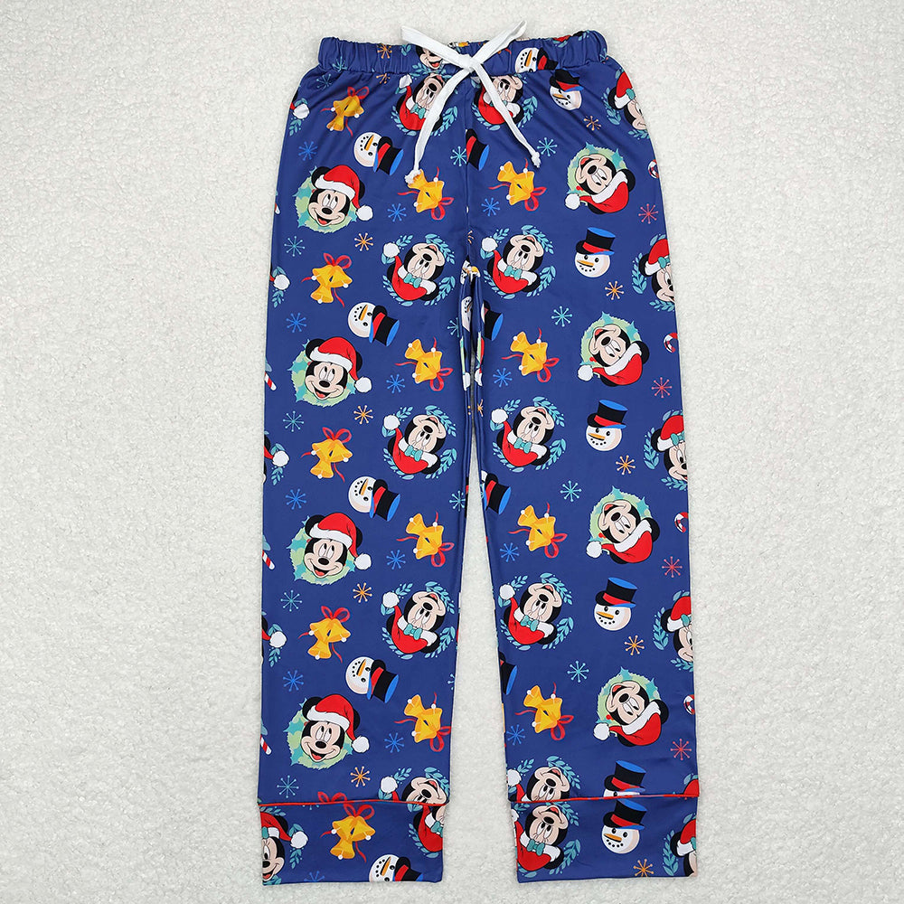 Sibling Adult Christmas Cartoon Print Men Women Pajamas Pants Bottom Clothes RTS