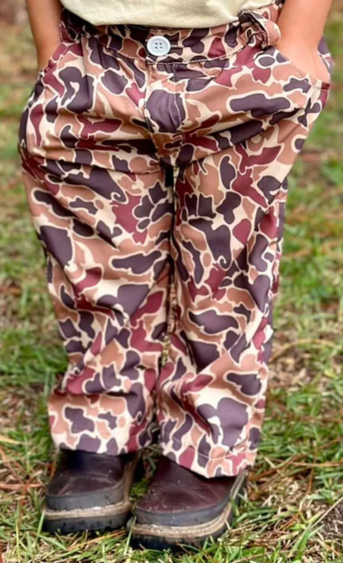 Pre-order Baby Boy Brown Camo Hunting Denim Pants