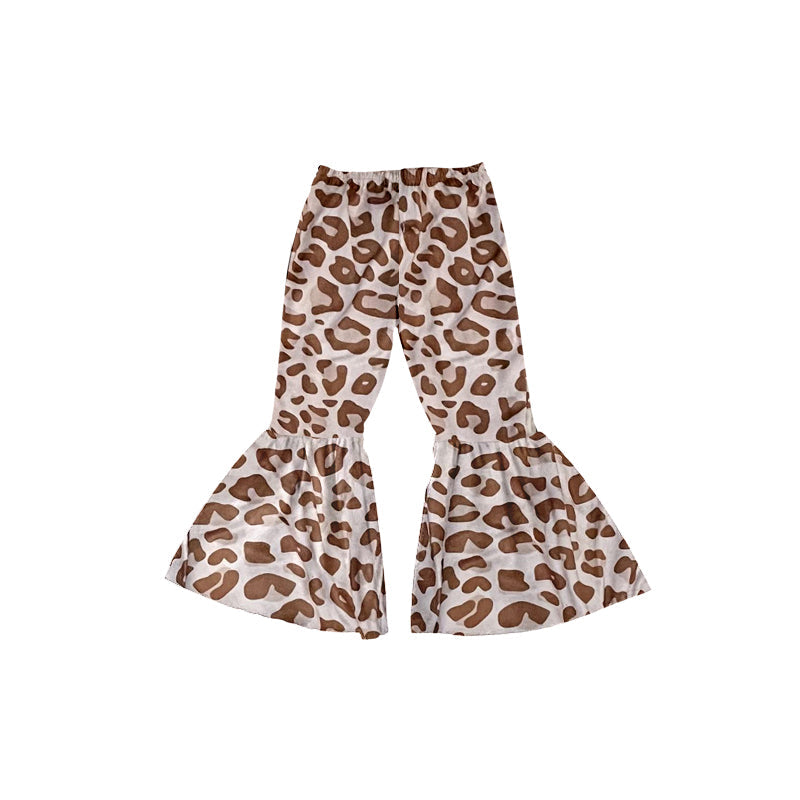 Pre-order Baby Girl Leopard Bell Bottoms Pants