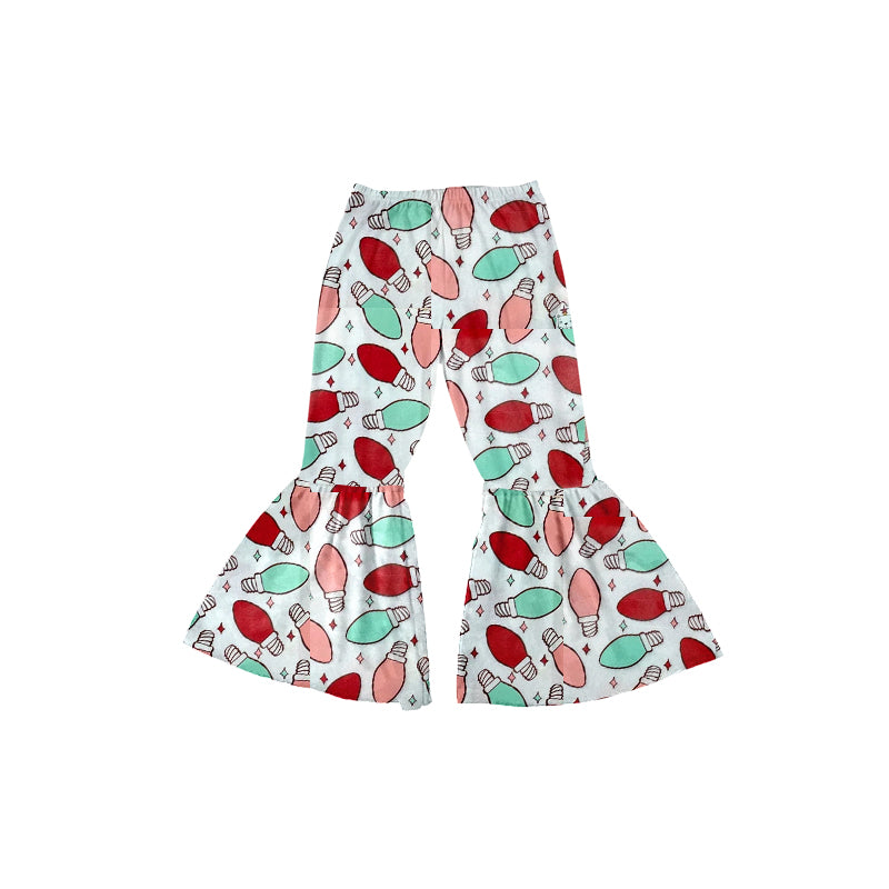 Pre-order Baby Girl Christmas Colorful Lights Bell Bottoms Pants