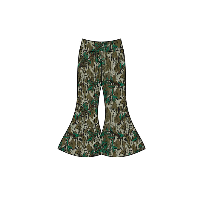 Preorder Baby Girl Toddler Camo Athletic Active Wear Yoga Bottom Bell Pants