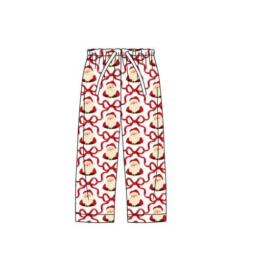 ( Moq 5 ) Preorder Adult Women Christmas Santa Bows Pajamas Pants